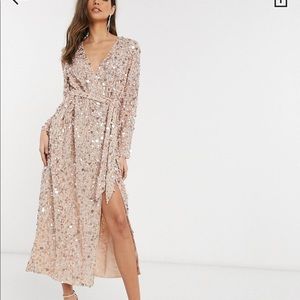 Wrap Sequin Midi Dress - NEVER WORN W/ TAGS